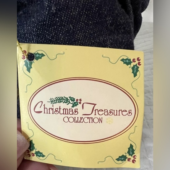 Rare Farmer Teddy Bear With Stand Christmas Treasures Collection 1995 Plush 14” - Picture 6 of 11